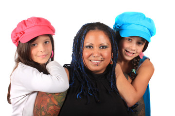 Mother and daughters