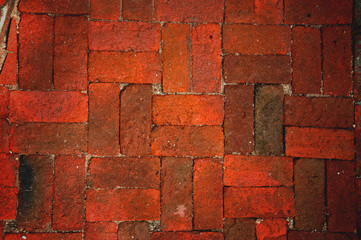 Brick on ground