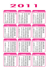 Calendario 2011 magenta