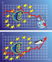 kursy walut - euro - obrazy, fototapety, plakaty