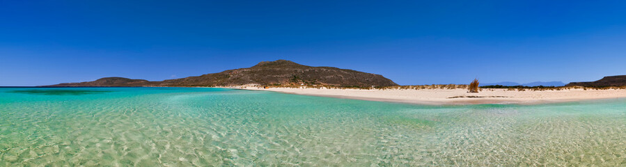 Obraz premium Panoramic view of Elafonissos beach, Peloponnese, Greece