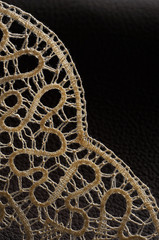 Detail of hand made cotton lace
