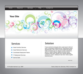 web site template design