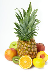 Fototapeta na wymiar Fruit on a white background