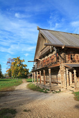 Fototapeta na wymiar old wooden house in village