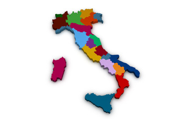 italia regioni 3d