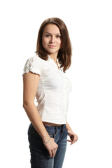 Portrait of young pretty woman