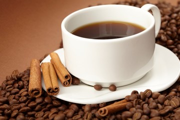 cup of coffee with cinnamon