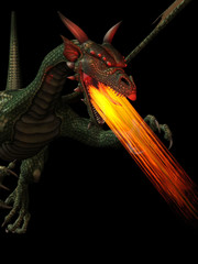 Dragon crachant du feu