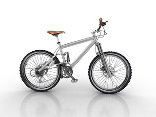 Fototapeta premium Bicycle isolated on white background