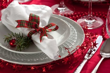 christmas table setting