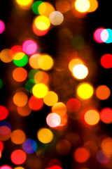 Obraz premium colorful lights on black background