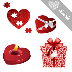 hearts valentine's icons