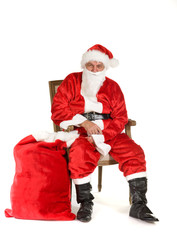Santa Claus, photo on the white background
