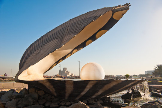 The pearl landmark on the Doha corniche