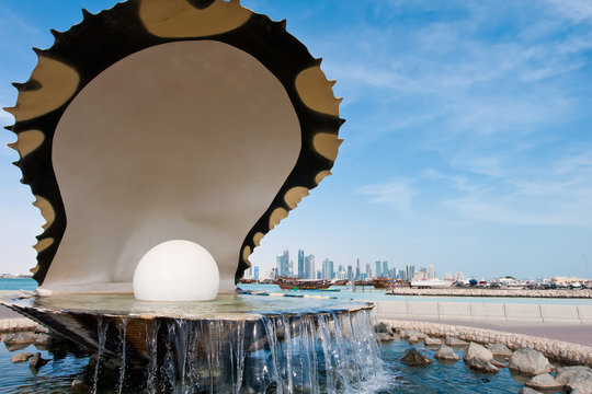 The pearl landmark on the Doha corniche