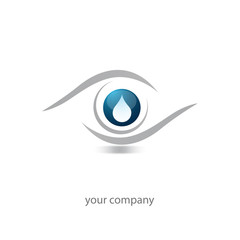 logo entreprise, oeil, eau