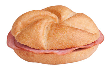 Semmel mit Wurst; Beschneidungspfad