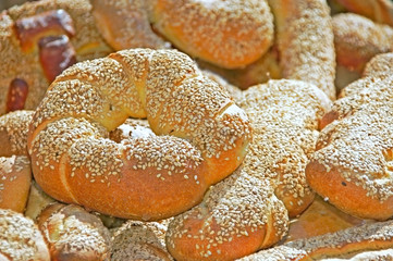 Italian bread with sesame seeds