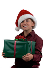 Boy with gift
