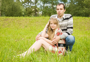 Fototapeta premium couple in love outdoors