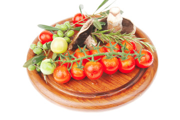 vegetables and olives