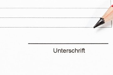 unterschrift