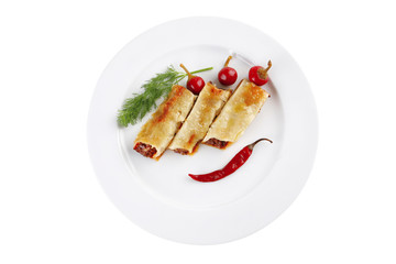 italian cannelloni with mince meat