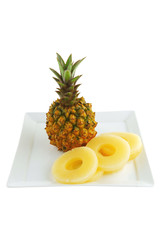 raw pineapple and slices