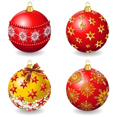 Decorazione Natale-Palle-Christmas Ornamental Elements-Vector