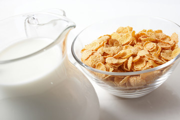 Breakfast with corn-flakes