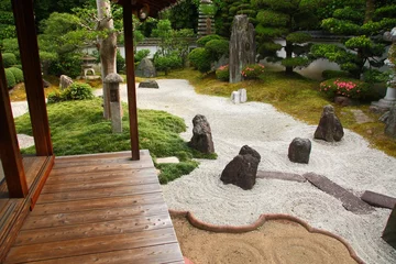 Gordijnen Japanse droge tuin © rudiuk