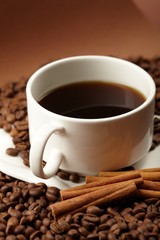 cup of coffee with cinnamon
