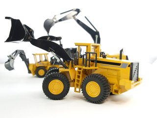 Excavator isolated on a white background