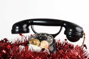 Weihnachtstelefon mit Engel