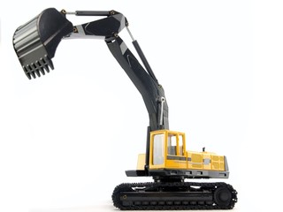 Excavator isolated on a white background