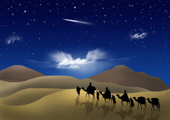 Re Magi seguono la stella cometa