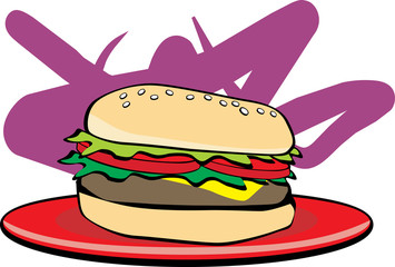 colored hamburger