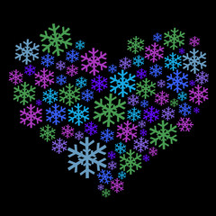 snowflake heart