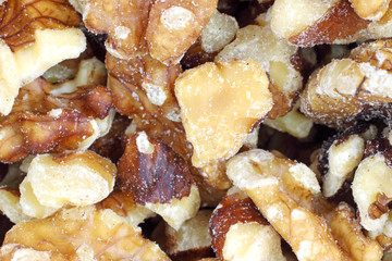Close view of walnuts