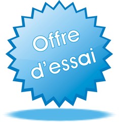 étiquette offre d'essai