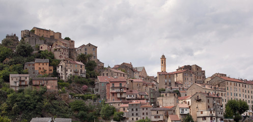 Fototapeta premium View of Corte, Corsica, France