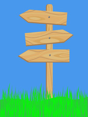 wooden signboard