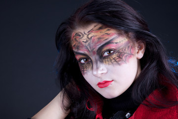 girl with a pattern on the face