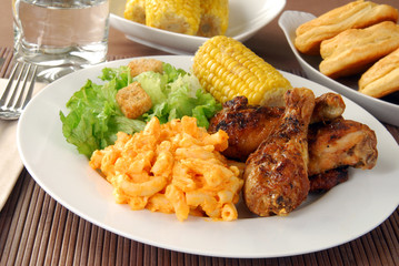 Fried chicken drumsticks