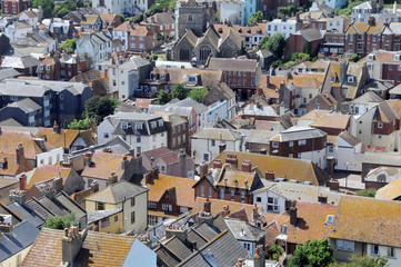 Obraz premium View over Hastings from East Hill