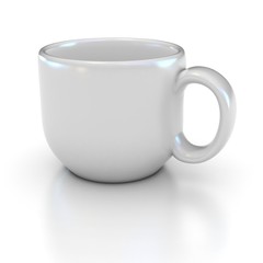 blank white cup suitable for placing logo or text
