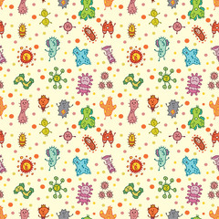 seamless virus pattern