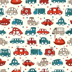 Wall murals Cars seamless car pattern