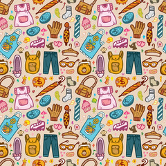 seamless cartoon pattern
